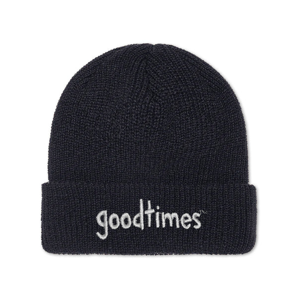 Goodtimes Black Cuffed Beanie