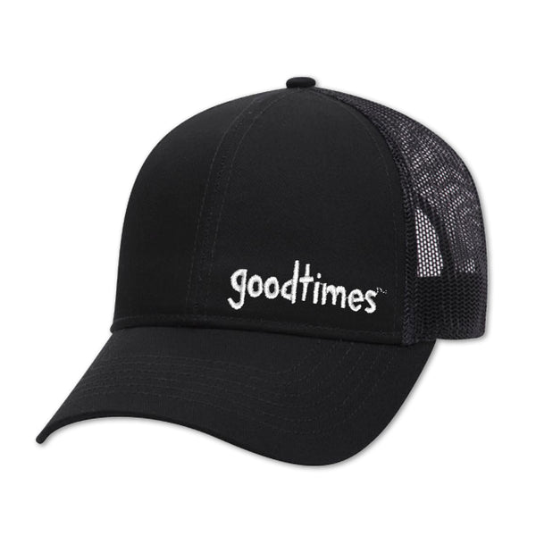 Goodtimes Black Low Profile Trucker Hat